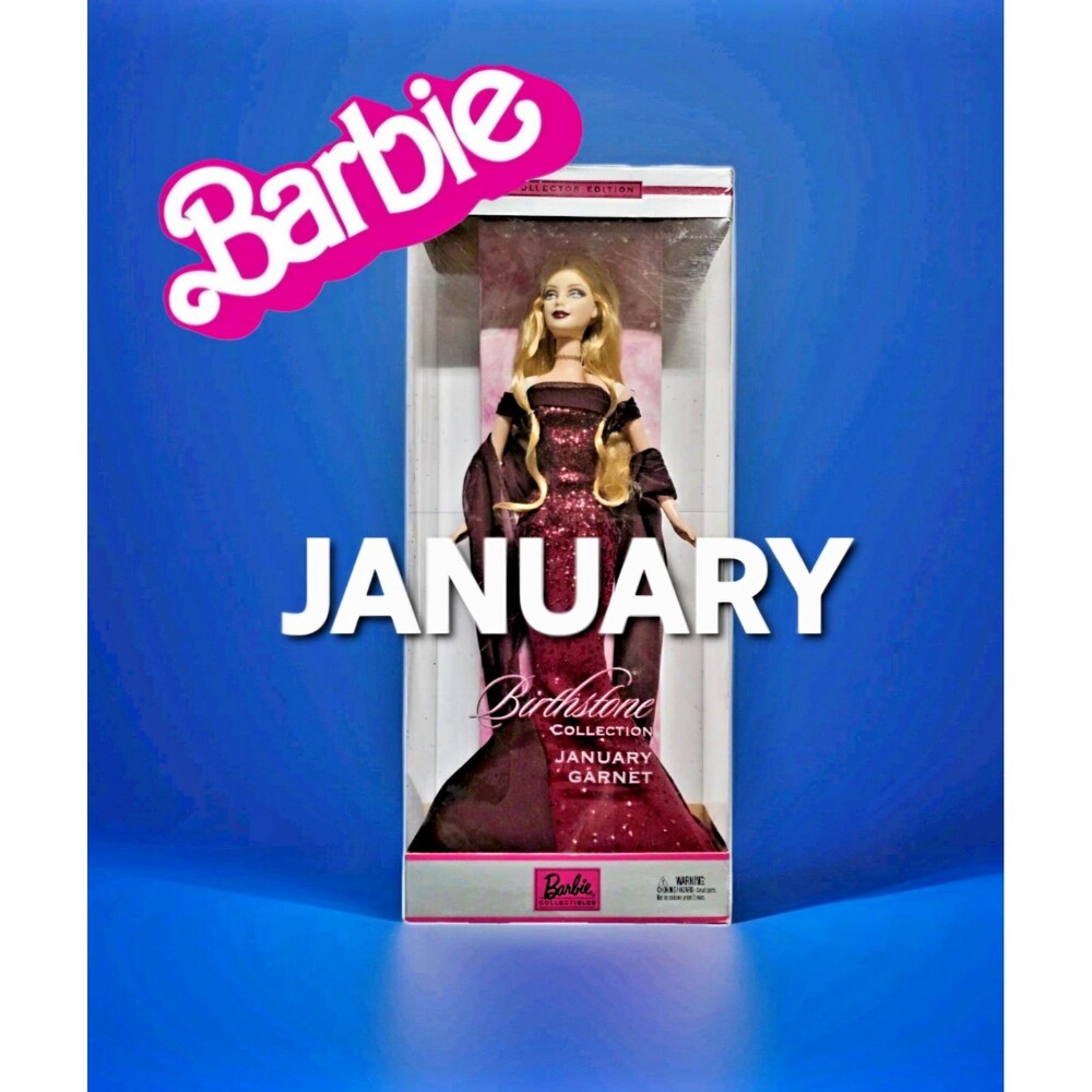 JANUARY Birthstone Barbie 🔴 GARNET Doll 2002 MATTEL B3409 NRFB New in Box